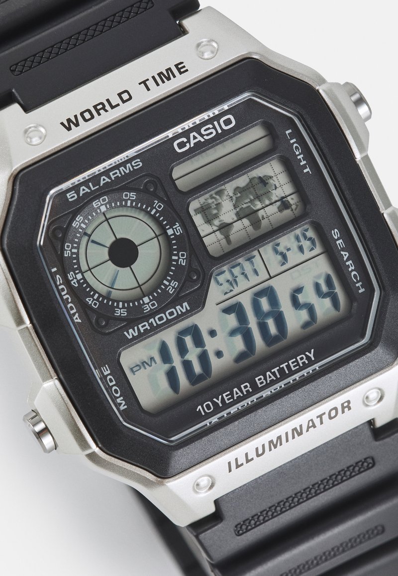 Ceas Barbatesc Casio Vintage Royale Youth Digital AE-1200WH, 42mm, Quartz, Black - imagine 2