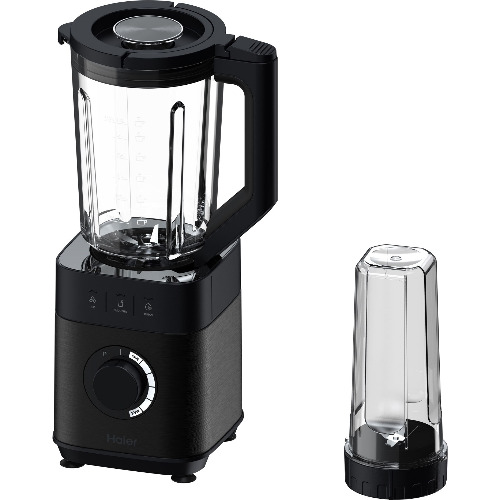 Blender Haier HBL5B2 011, 1200W, corp din metal, program automat de spart gheata si smoothie, negru