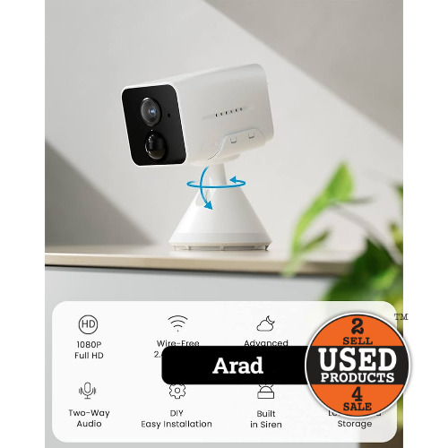 Camera de supraveghere pentru interior ,ieGeek ZS-GX7S, wireless, detectare umana, audio bidirectional, viziune nocturna 30ft, Cloud/SD - imagine 2