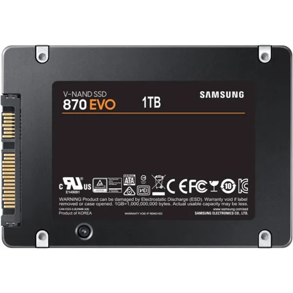 Samsung MZ-77E1T0B 870 EVO SSD, 1TB, SATA III 2.5 inch