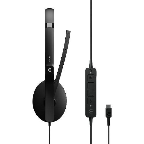 Casti audio Call Center Sennheiser Adapt 160T, Microfon, Actice noise cancelling, Control de volum pe fir, USB-C, Negru - imagine 2