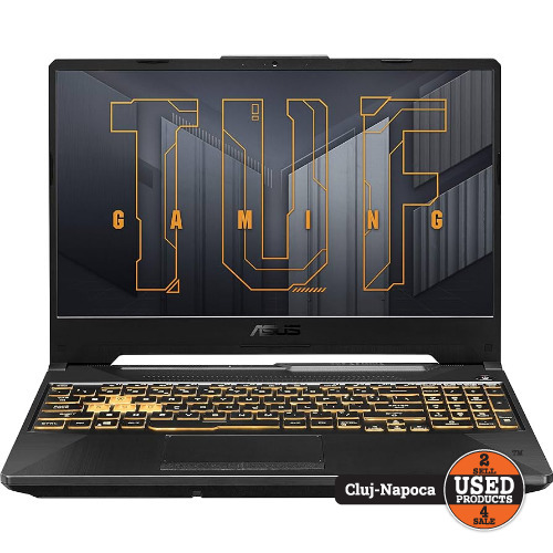 Laptop Gaming ASUS TUF F15 FX506H, 15.6 inch, FHD, 144 Hz, Intel Core i5-11400H 2.7 GHz, 16 Gb RAM 3200MHz, SSD 512 NVMe, nVidia GeForce RTX 3050 4 Gb, Wi-Fi 6, USB-C, Ethernet, HDMI, Jack 3.5mm, AuraRGB, Graphite Black