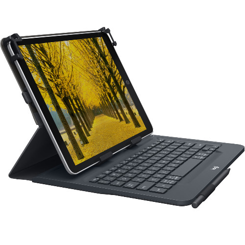 Husa cu tastatura Logitech Universal Folio, pentru tablete Apple, Android, Windows de 9-10 inch, US int., Negru - imagine 2
