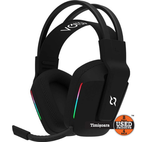 Casti wireless AQIRYS Alya, 3D Stereo, 2,4GHz, Bluetooth, multiplatforma, Negru - imagine 2