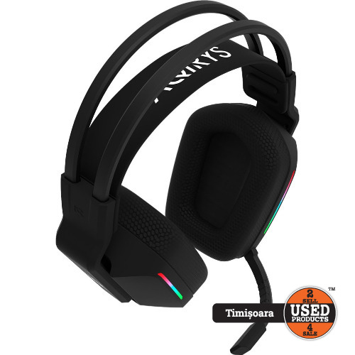 Casti wireless AQIRYS Alya, 3D Stereo, 2,4GHz, Bluetooth, multiplatforma, Negru - imagine 3