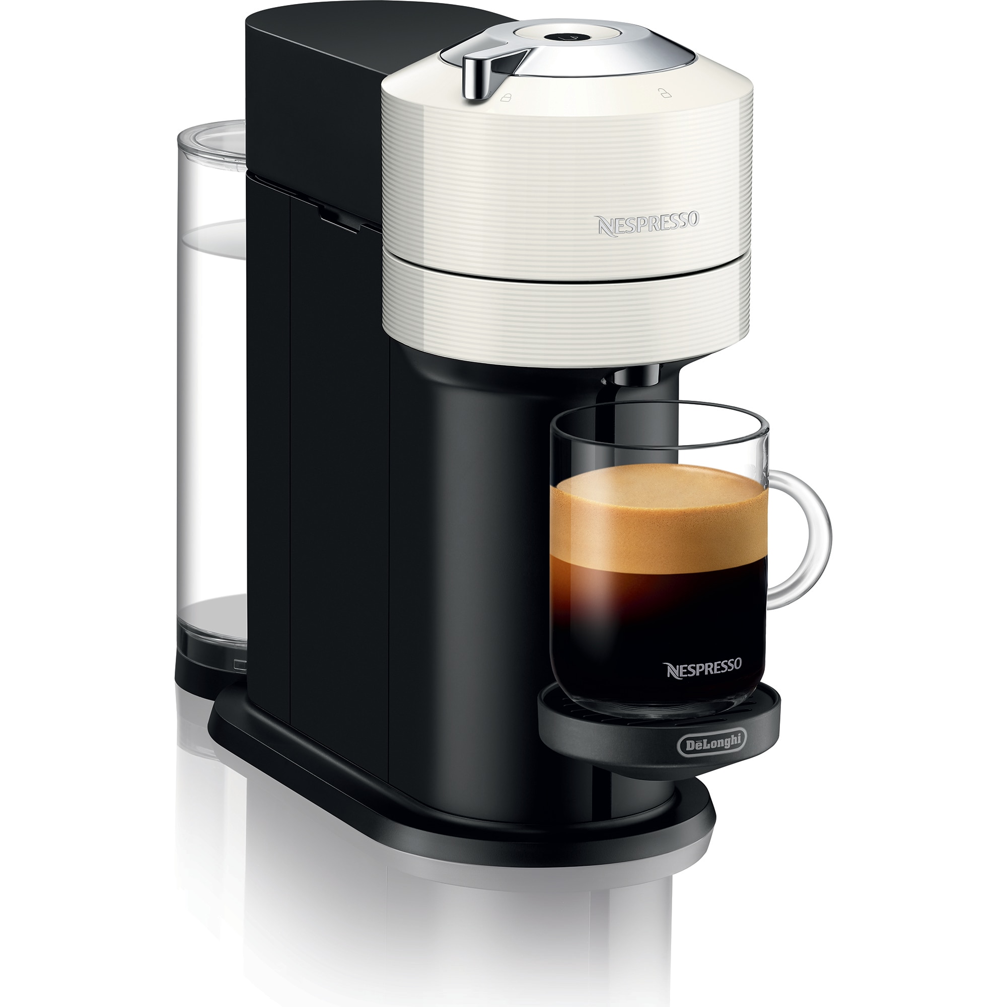 Espressor Nespresso by De’Longhi ENV120.W Vertuo Next, 1500W, Extractie prin centrifuzie, Conectare la telefon, Alb