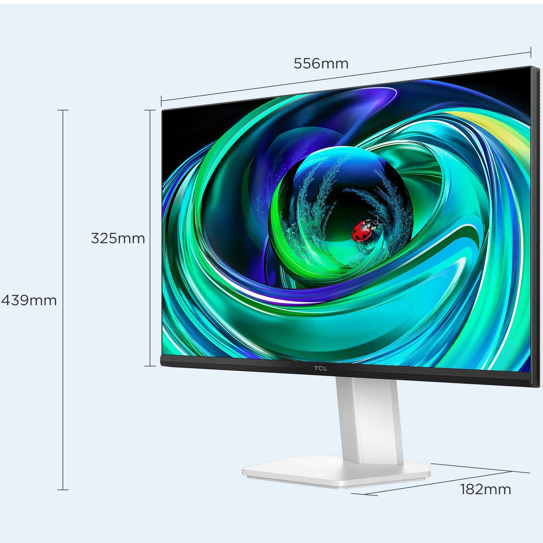 Monitor Gaming IPS QD-Mini LED TCL 25G54, 24.5 inch, Full HD, 144Hz, HDR 450, 5ms GTG, Flicker Free, Low Blue Light, HDMI 1.4, VGA, Jack, VESA 75x75mm, Alb - imagine 2