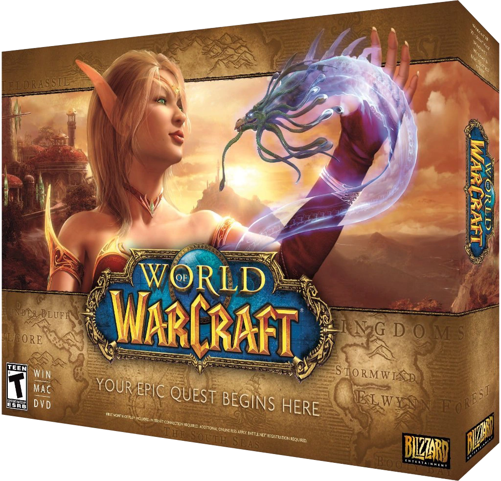Joc PC Wolrd of Worcraft Original Edition Big Box, Blizzard Entertainment, MMORPG, 4 CD-ROM, Manual si Accesorii Original, Editia Fizica de colectie