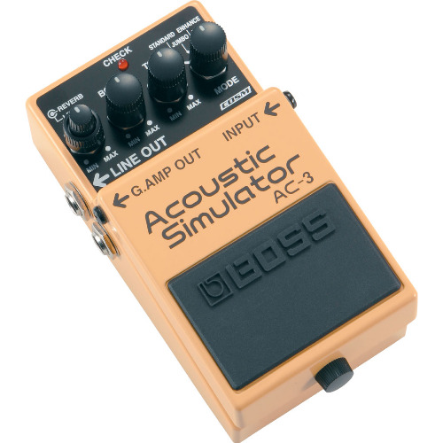 Pedala de efect BOSS Acoustic Simulator AC-3, Reverb incorporat, 4 moduri de simulare, Galben - imagine 2