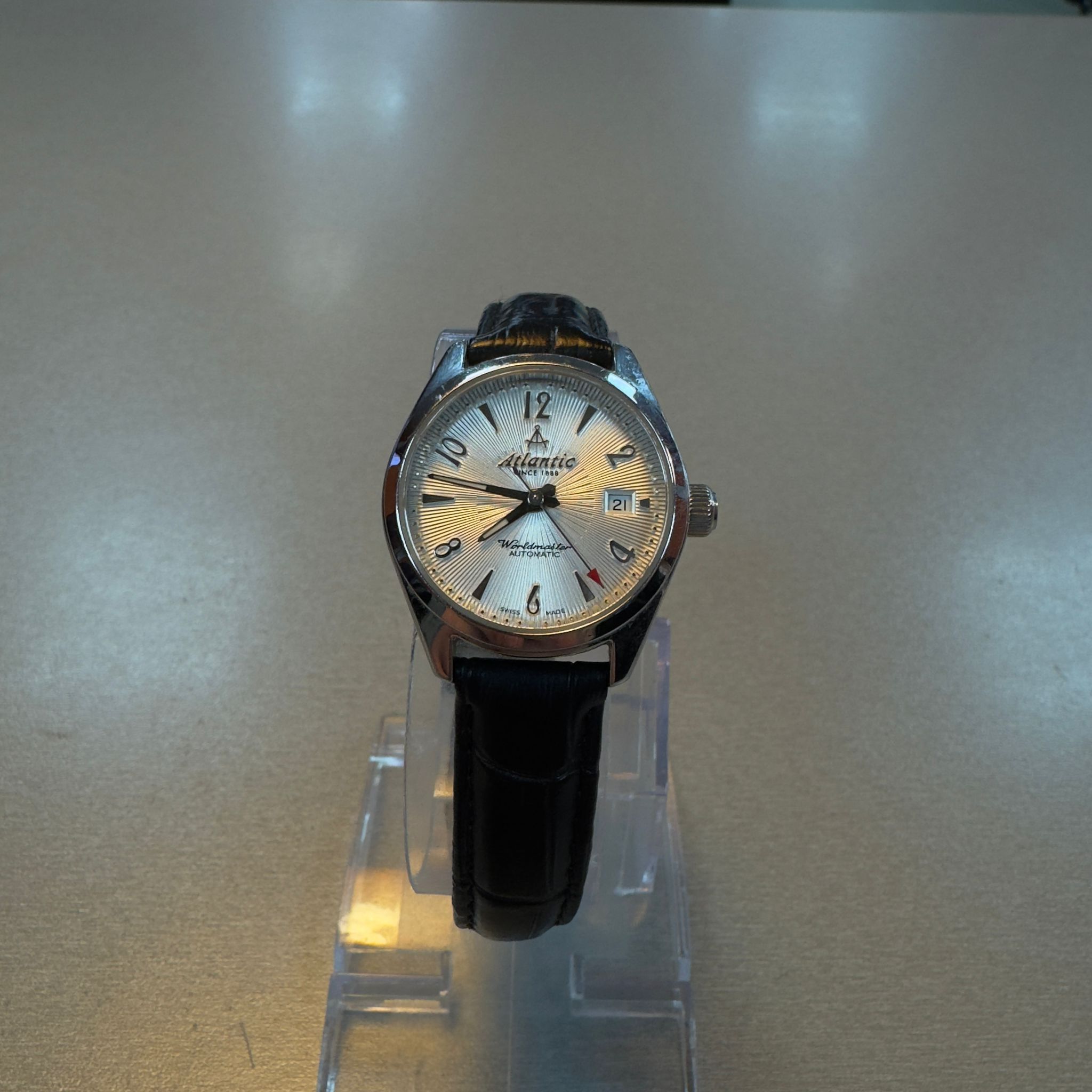 Ceas barbatesc Atlantic Worldmaster Art Deco 1888, 38mm, Cristal safir, Otel inoxidabil, Automatic, Analog