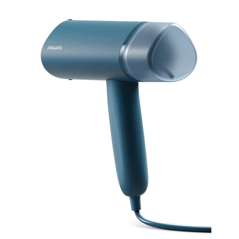 Aparat de calcat vertical cu aburi pliabil Philips STH3000/20, Indicator luminos, Rezervor detasabil de 100 ml, 1000 W, Albastru - imagine 2