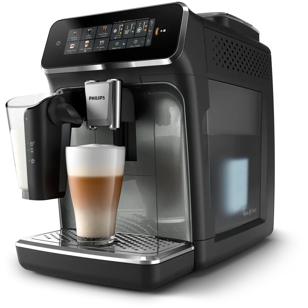 Espressor Automat Philips Series 3300 LatteGo EP3349, 15 Bar, Rasnita Ceramica, 6 Bauturi, SilentBrew, Negru/Argintiu - imagine 3