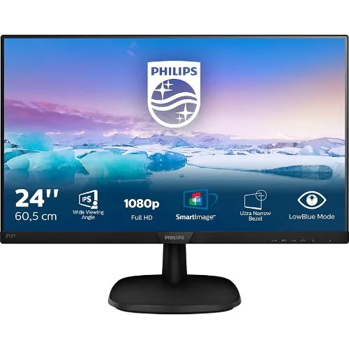 Monitor LED IPS Philips 243V5L, 24 inch FHD, HDMI, DVI, VGA