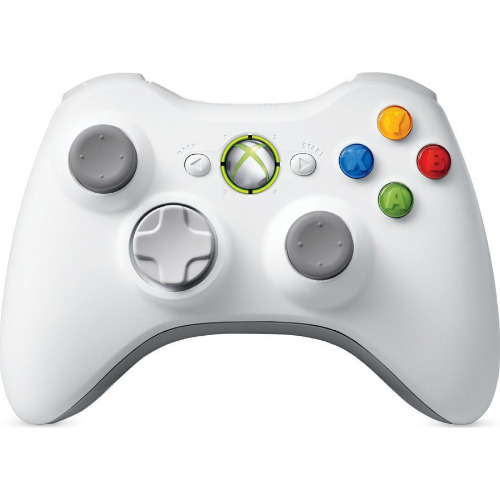 Controller Microsoft Xbox 360, Wireless, White - imagine 2