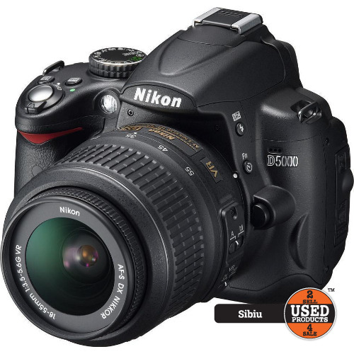 Aparat Foto DSLR Nikon D5000 + Obiectiv AF-S Nikkor 18-55 mm 3.5-5.6 G DX