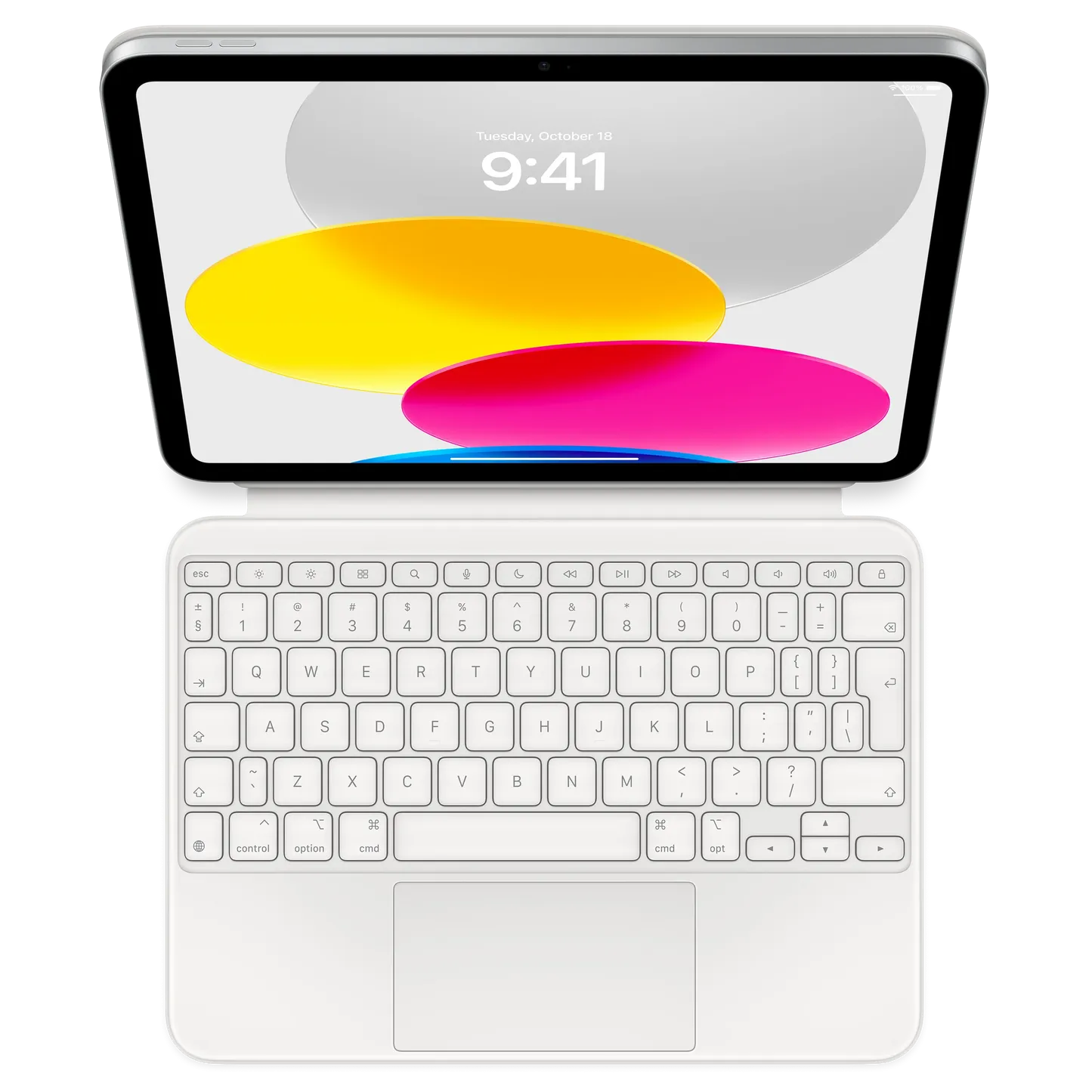 Husa cu tastatura Apple Magic Keyboard Folio pentru iPad A16 (10th generation)A2695, QWERTY, Alb