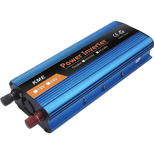 Invertor AUTO KME, 24V DC la 220V AC, 300W, Modified Sine Wave, Port USB, Display Voltaj, Protectie Completa