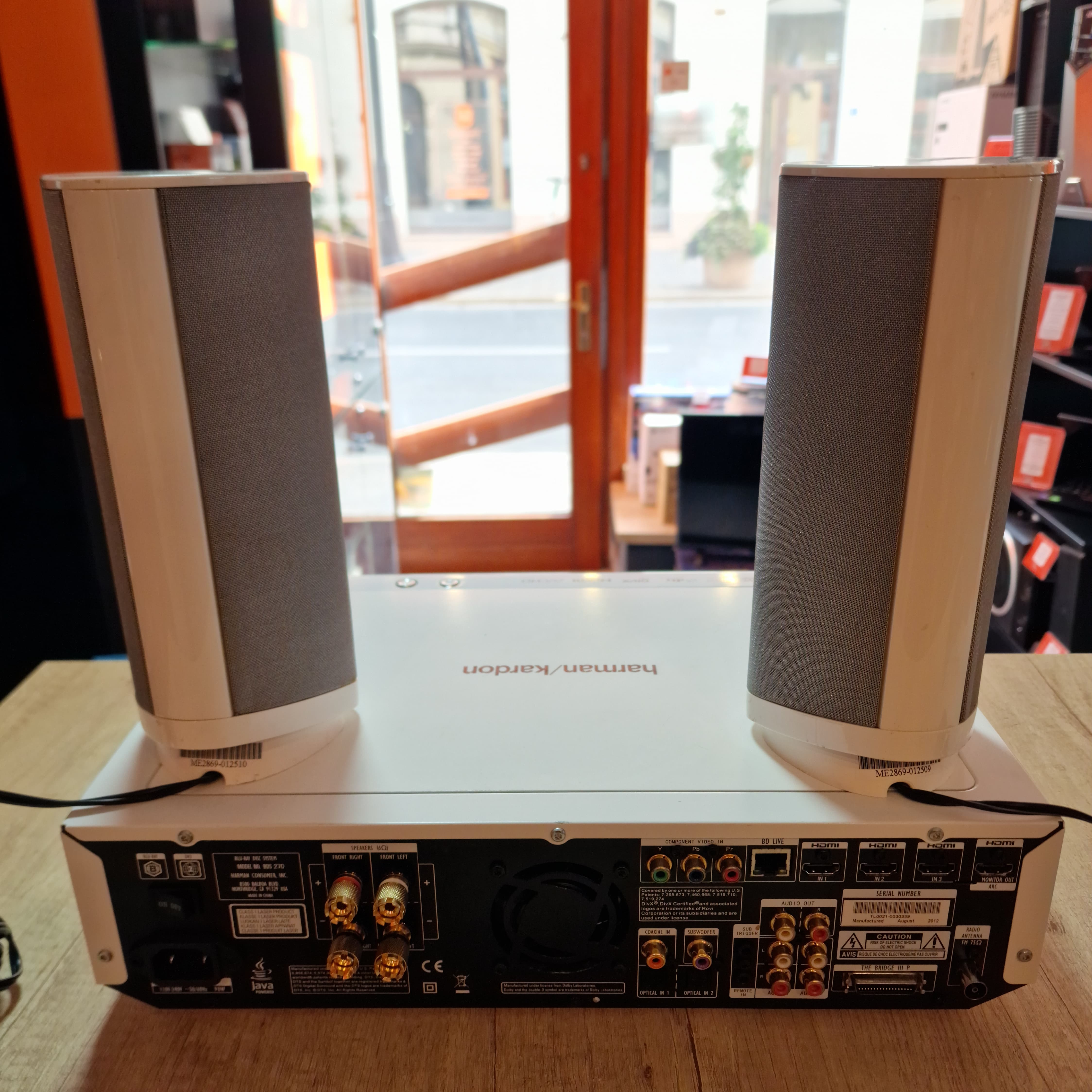 Blu-ray Player Harman Kardon BDS-270, 2.1, 2x Satelit, Lipsa Subwoofer/Telecomanda, HDMI, USB, FM, 3D, White - imagine 4