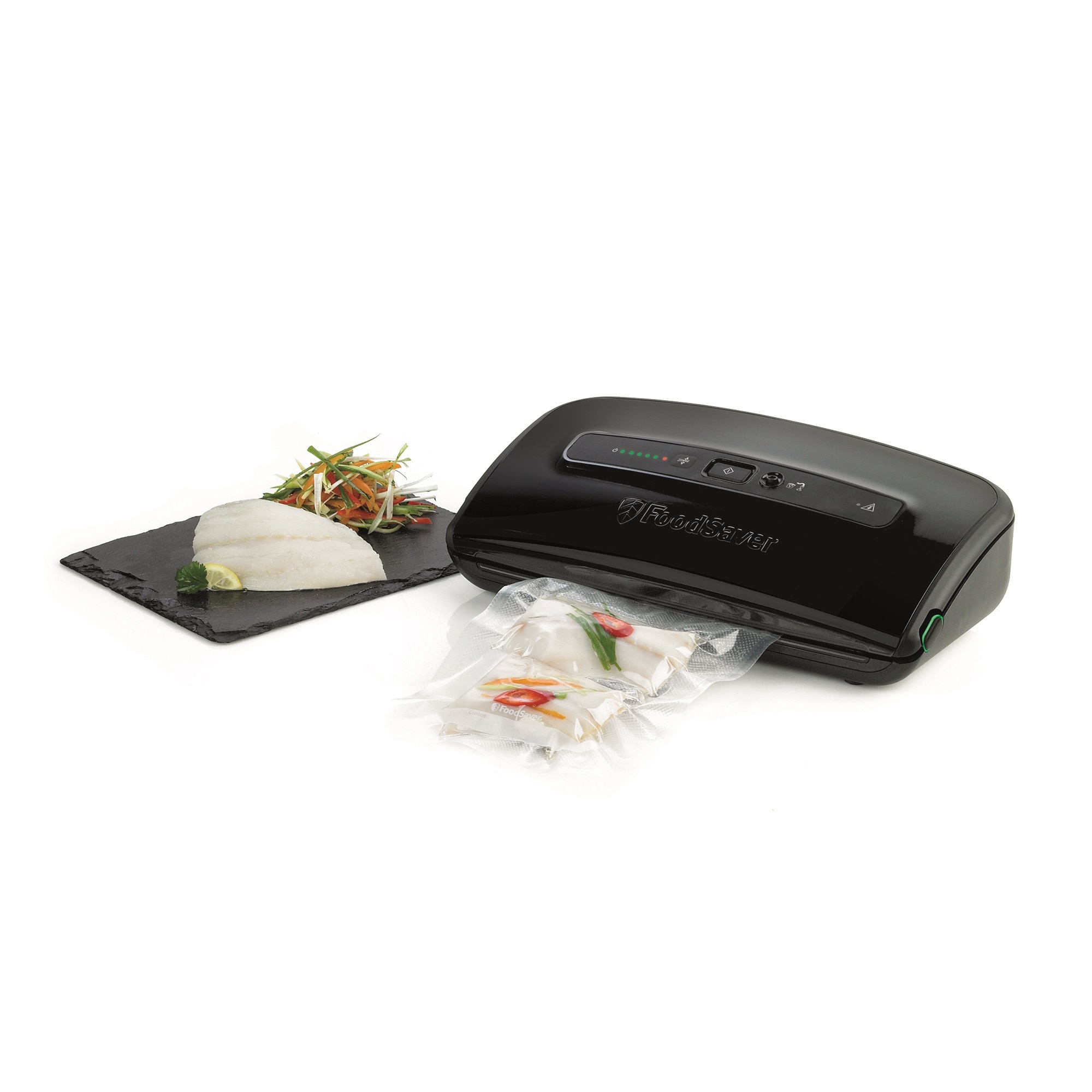 Aparat de Vidat Alimente FoodSaver FFS002X, 140W, Vidare Umeda/Uscata, Port Accesorii, Inox/Negru - imagine 2