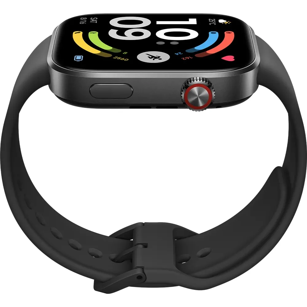 Smartwatch XIAOMI Redmi Watch 6, AMOLED 2.07 inch, Android/iOS, 5 ATM, Carcasa Aluminiu, Bratara TPU, Obsidian Black - imagine 2