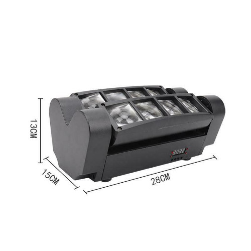 Lumini de scena DMX Disco Party DJ Light, 40W, 8 Lampi, Cap rotativ, Ungi de rotatie 180 grade, 4 Culori - imagine 2