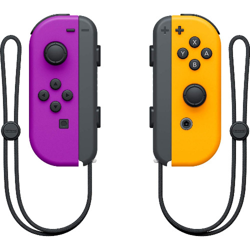 Set Controller Joy-Con Nintendo Switch HAC-015, Neon Purple/Orange - imagine 2
