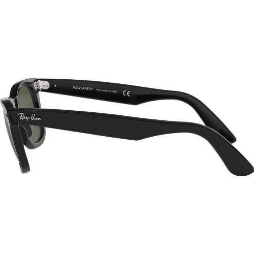 Ochelari de soare unisex Wayfarer Ray-Ban RB2140 - 901, Latime lentile 50mm, Lungime brate 150mm, Punte naza 22mm, Inaltime lentile 41mm, Negru - imagine 2