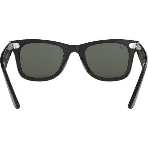 Ochelari de soare unisex Wayfarer Ray-Ban RB2140 - 901, Latime lentile 50mm, Lungime brate 150mm, Punte naza 22mm, Inaltime lentile 41mm, Negru - imagine 3
