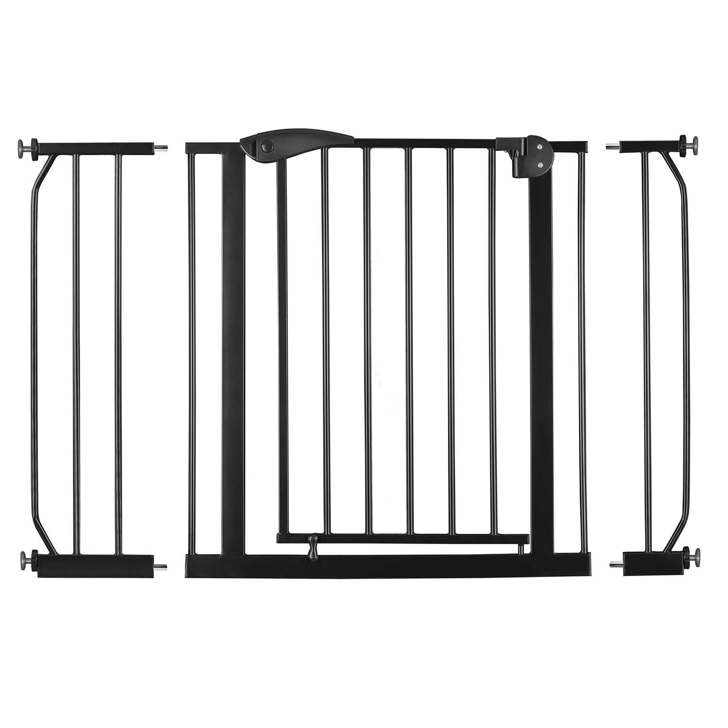 Poartă de Siguranță Retractabilă Nukido NK-I83, Extensibilă până la 140cm, Sistem Dublu de Blocare, Montaj Perete, Negru