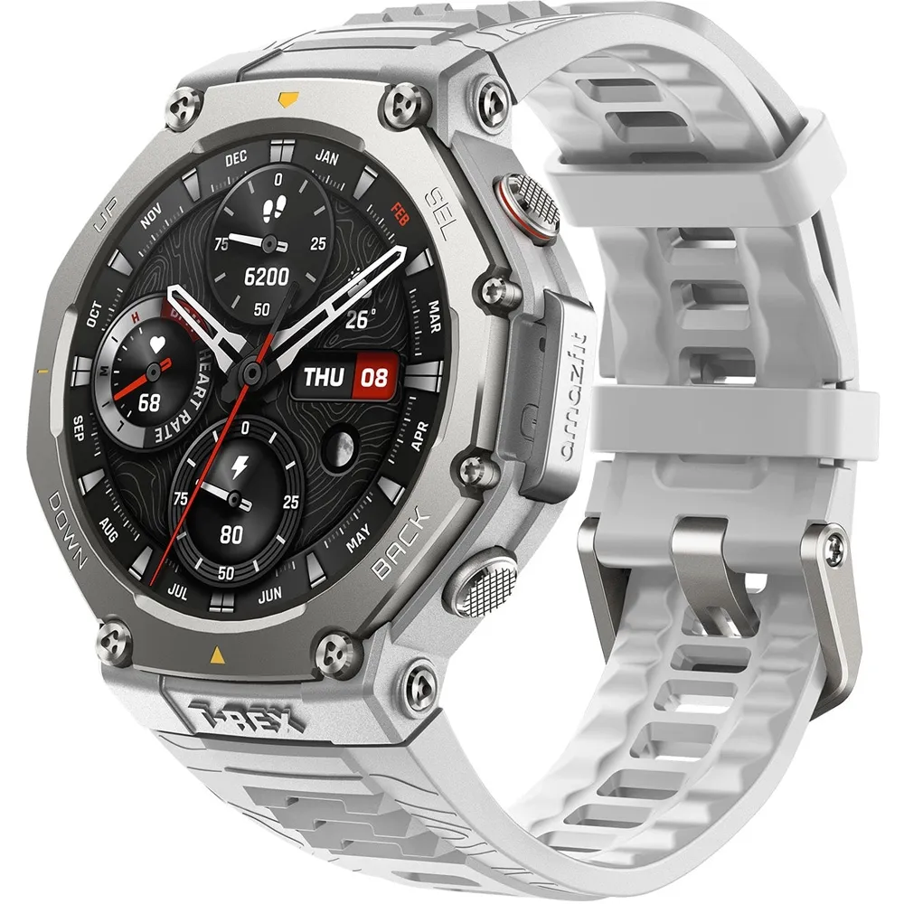 Smartwatch Amazfit T-Rex 3, Display 1.5 inch AMOLED, 10 ATM, Android/iOs, Carcasa Polimer, Bratara Silicon, Haze Gray