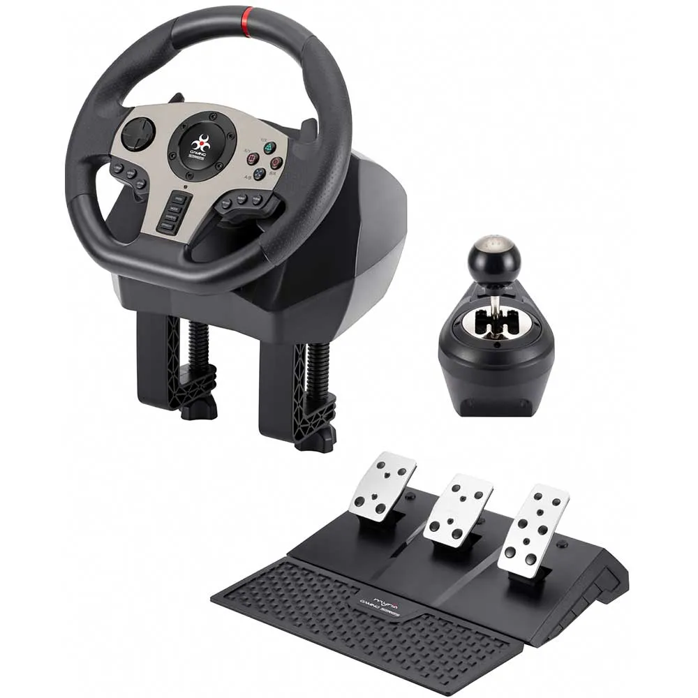 Volan gaming MYRIA MG7418, 270 grade, Vibratii, Pedale, Schimbator, pentru PC, Xbox ONE, PS3, PS4