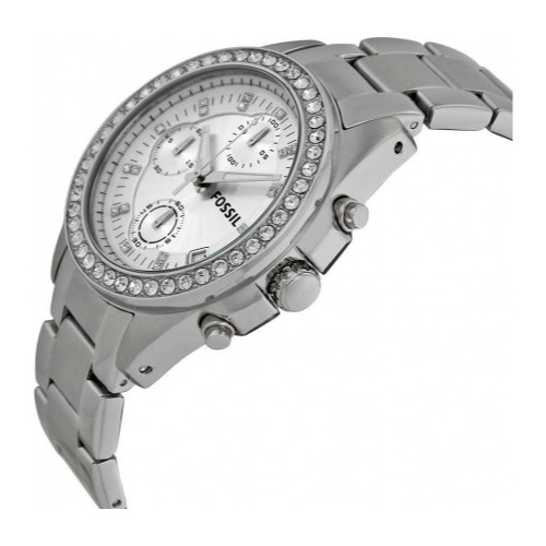Ceas dama Fossil Decker ES2681, 38mm, Quartz, Mineral, Argintiu - imagine 2