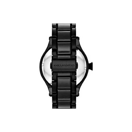 Ceas Unisex Karl Lagerfeld Kl-1201, 44mm ,Analogic, Quartz, Oțel Inoxidabil, WR 100M, Negru - imagine 2