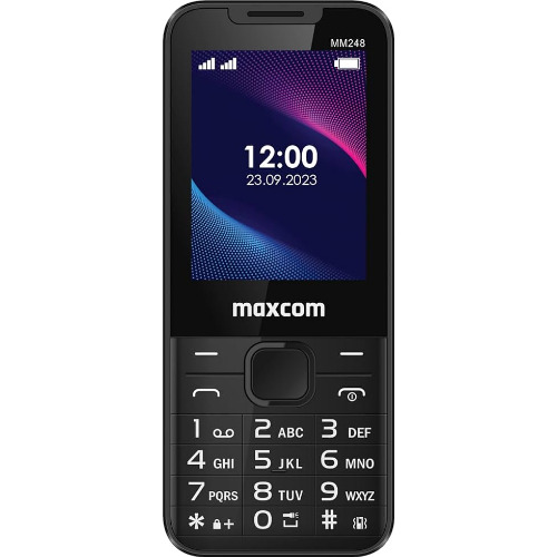Telefon Mobil Maxcom MM248, Dual Sim, Radio FM, Camera foto, Blit, Negru