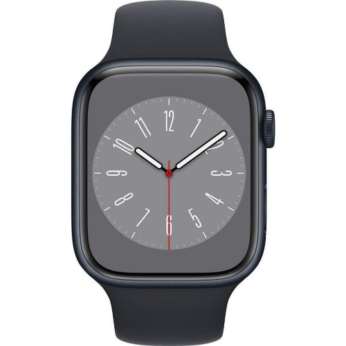 Apple Watch Series 8, 45mm, Midnight Aluminium Case, Midnight Sport Band, GPS, A2771 - imagine 2