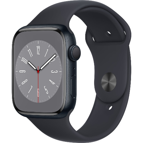 Apple Watch Series 8, 45mm, Midnight Aluminium Case, Midnight Sport Band, GPS, A2771