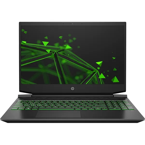 Laptop HP Pavilion 15EC-1039NQ, Display 15.6 Inch FHD, AMD Ryzen 7-4800H 4.2GHz 8-Core, 16 Gb RAM DDR4, SSD 512 Gb NVMe, nVidia GeForce 1650 Ti 4 Gb, USB-C, HDMI, SD Card Reader, Ethernet, Black/Green