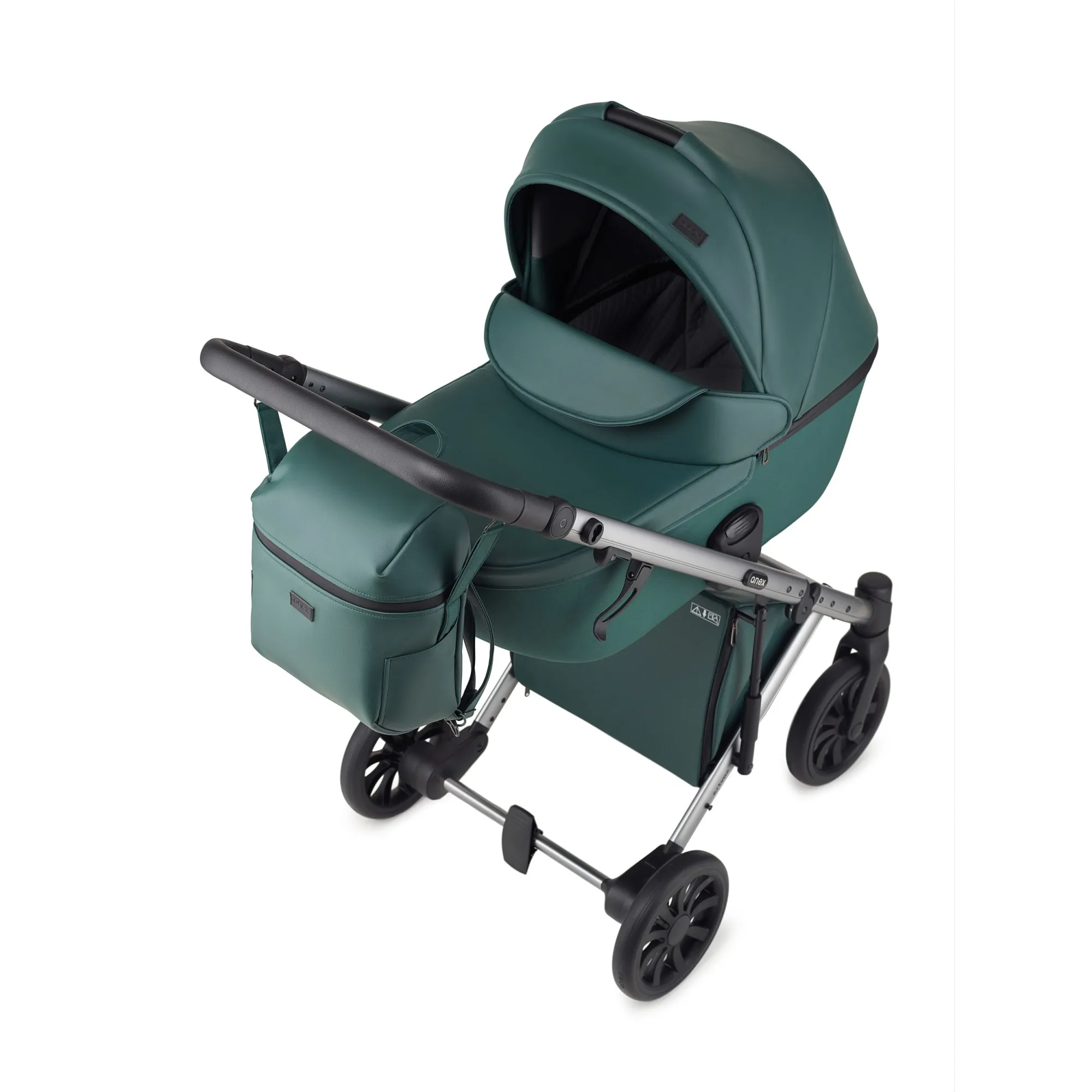 Carucior pentru copii, 2-in-1 Anex e/type, Landou, Modul Sport Reversibil, Cadru Aluminiu, Verde - imagine 3
