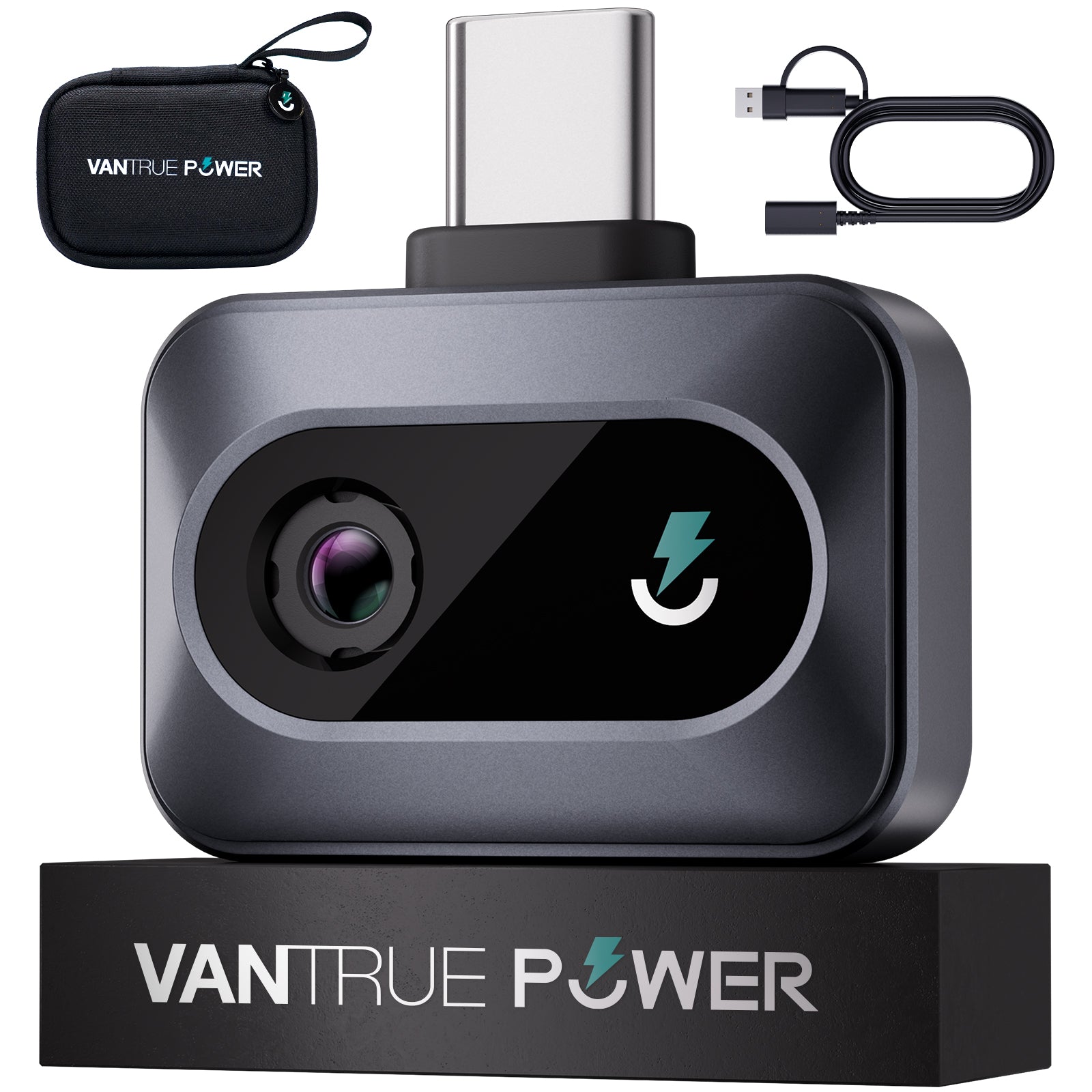 Camera Thermal Vantrue Power TS1, Android, Temperatura Real Time, -20 Grade - 550 Grade, Negru