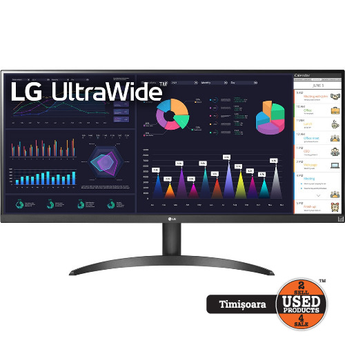 Monitor LED IPS LG 34WP500-B, 2560 x 1080 UWHD, 34", 21:9 Ultrawide, 75 Hz, 5 ms, HDMI x2, clasa G - imagine 3