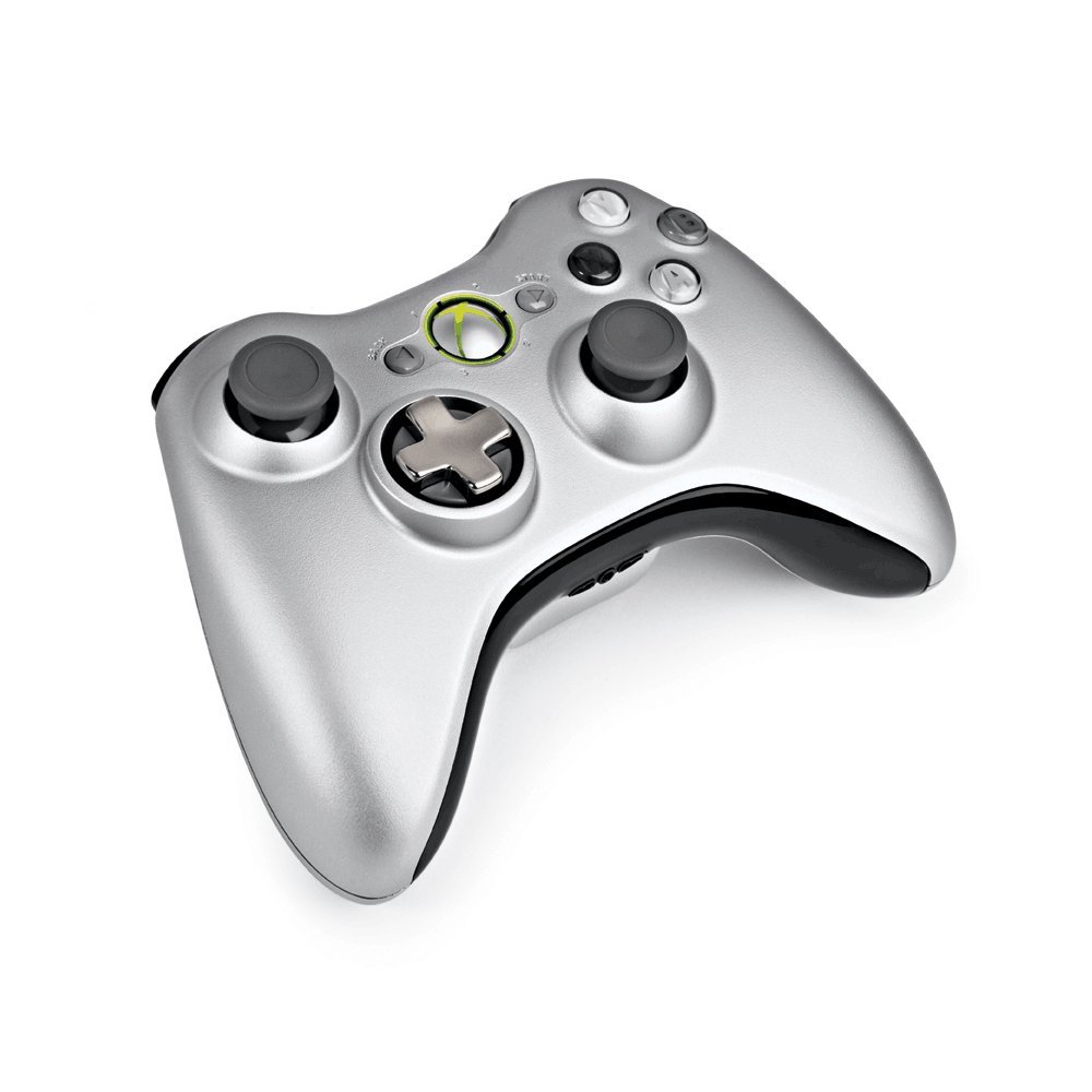 Controller Microsoft Xbox 360, Wireless, Silver Special Edition