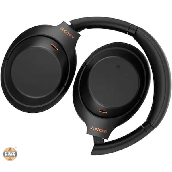 Casti audio wireless Over-ear SONY WH-1000XM4, Black, BT, ANC - imagine 3