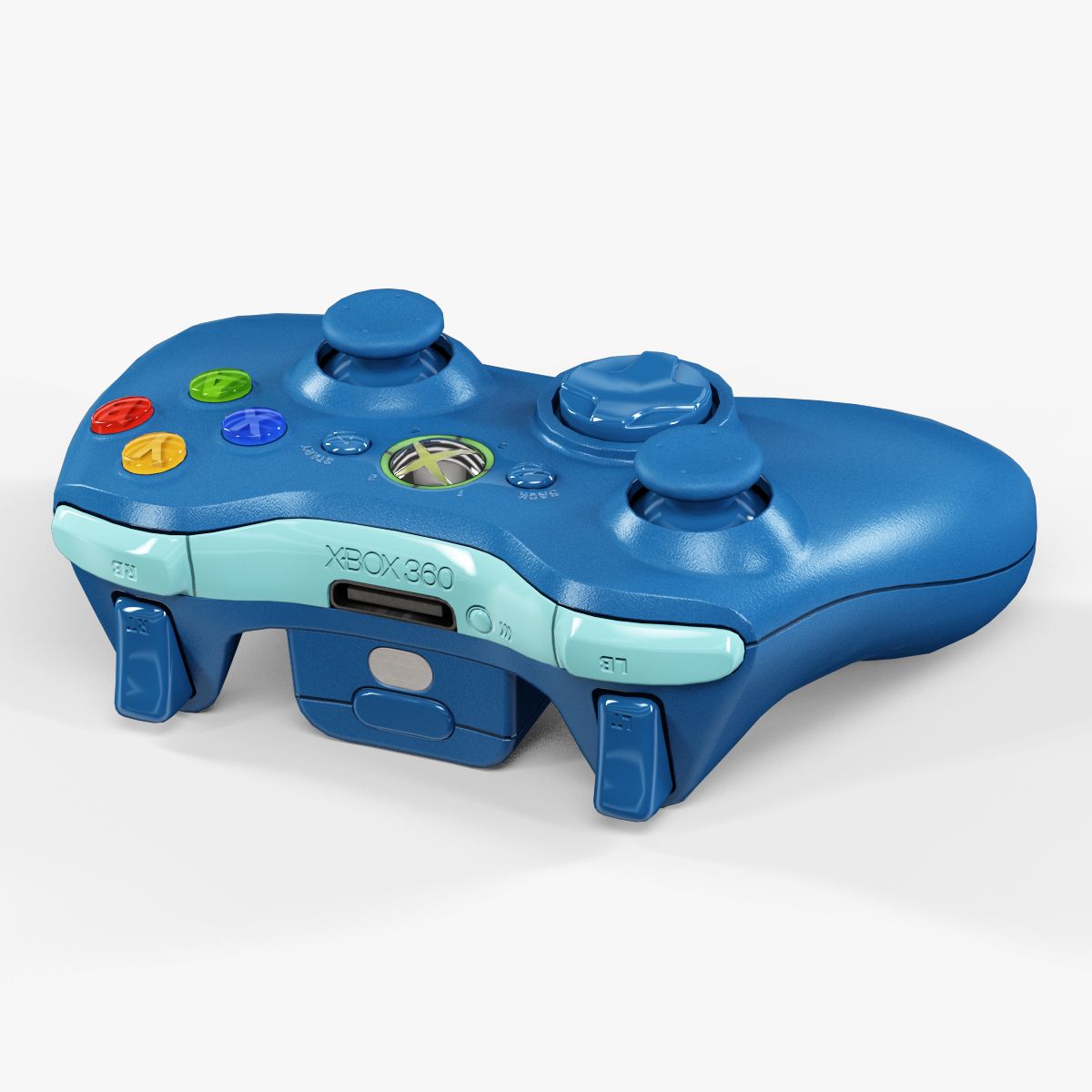 Consola Microsoft Xbox 360 E 250 Gb + Controller, Special Edition Blue Teal - imagine 2