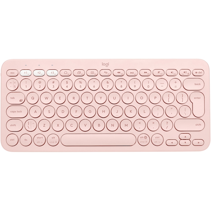 Tastatura Wireless Logitech K380, Multi-Device, Bluetooth, Layout US INT, Roz