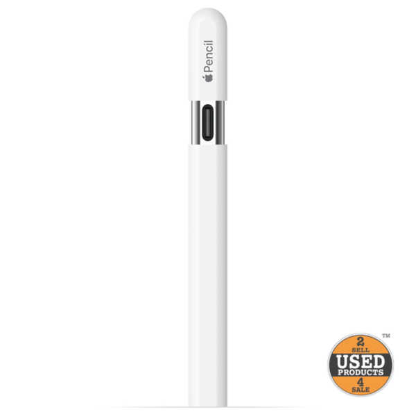 Apple Pencil 2023 (USB-C) A3085, Compatibil iPad Pro, iPad Air 5/4th, iPad 10th, iPad Mini 6th, Alb - imagine 2