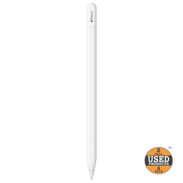Apple Pencil 2023 (USB-C) A3085, Compatibil iPad Pro, iPad Air 5/4th, iPad 10th, iPad Mini 6th, Alb