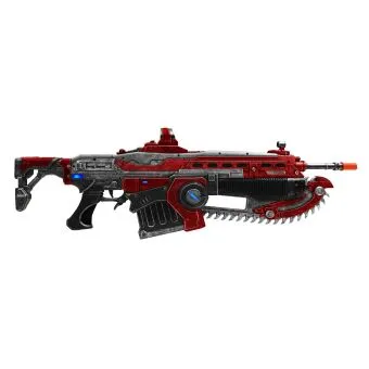 Replica de colectie PDP Gears 5 Crimson Lancer Mk3 1/1 Scale Prop Replica, Editie Limitata Crimson, Lumini LED si Efecte Sonore, 100 cm - imagine 2