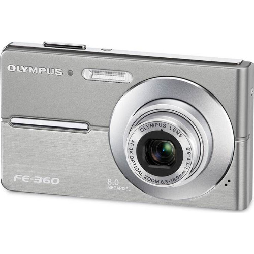 Aparat foto digital Olympus FE-250, 8 Mpx, Zoom Optic 3x, Zoom Diginal 4x, AutoFocus, LCD 2,5 Inch, Card xD‑Picture, memorie internă 20 Mb , Silver