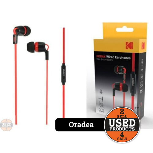 Casti audio cu fir KODAK 150+ Earphones, Microfon, Jack 3.5mm, 1.2m, multiplatforma - imagine 2