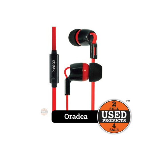 Casti audio cu fir KODAK 150+ Earphones, Microfon, Jack 3.5mm, 1.2m, multiplatforma